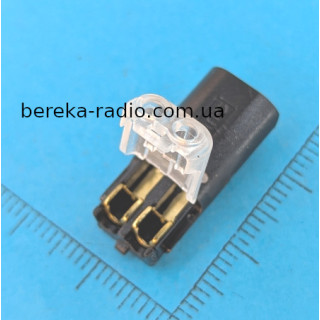 Роз`єм вологозахисний (гн.+шт., 2 pin)
