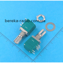 RK097GS-B50K, 8 pin, стерео з вимикачем, шток 15mm, Omter