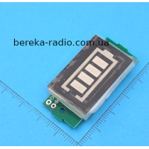Індикатор заряду 1 - 8-ми акумуляторів, червона батарея, зелені полоски