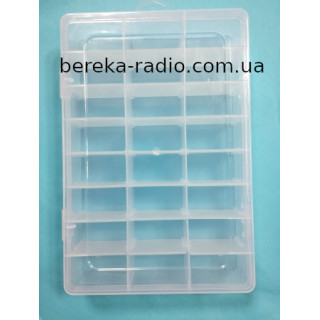 Органайзер пластиковий, 24 секцій, 195х130х36mm