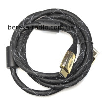 Шнур HDMI (шт.-шт.) з фільтром, 1.8m, синій в тканинному оплетенні, блістер