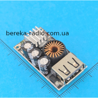 Перетворювач DC-DC понижаючий для швидкої зарядки Uвх=5-32V, Uвих=5V,9V,12V QC3.0, 18/24W, 1xUSB A