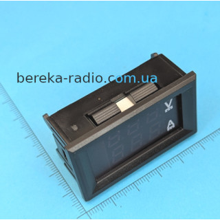 Вольтметр амперметр 0.28`` DC 0-100V/10A (+-1%), 3-х розр. червоно-синій інд., DSN-VC288 V2.0