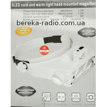 Окуляр на голову MG81001(RD)1 1.5X, 3.0X, 9.5X, 11X з LED підсвіткою (3AAA)