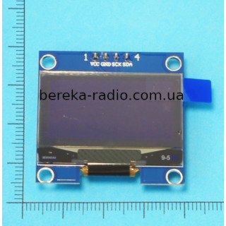 Графічний дисплей LCD OLED 1.3`` 128x64, білі символи, драйвер SH1106, 3.3-5V