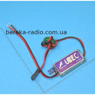 Понижуючий регулятор UBEC 2-6S/3A, 5-6V, Uвх=5.5-26V, Uвих=5.0V, Iвих=3А, 43x17x7мм