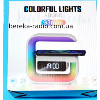 Light Sound Machine XM-G3mini, RGB нічник, годинник, бездротова зарядка, Bluetooth колонка