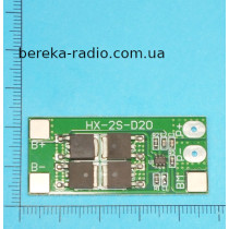 Контролер BMS 2S 20A для 2-х LiFePO4 ак., 46x20mm, HS-2S-D20, чіп 22AA