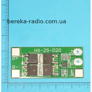 Контролер BMS 2S 20A для 2-х LiFePO4 ак., 46x20mm, HS-2S-D20, чіп 22AA