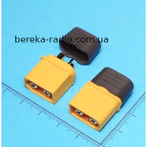 Роз`єм живлення XT60H-M (штекер з захисним ковпачком) Amass