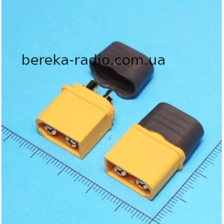 Роз`єм живлення XT60H-M (штекер з захисним ковпачком) Amass