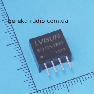 B1212S-1WR2 /SIP-4 (Uinp=10.8-13.2V, Uout=12V, 1W)