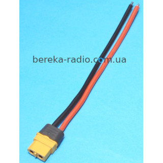 Роз`єм живлення XT60H (гніздо + штекер з кабелем 14AWG, 0.1m), Amass