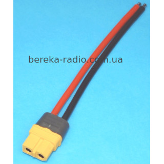 Роз`єм живлення XT60H-F (гніздо з кабелем 14AWG, 0.1m), Amass