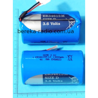Акумулятор 3.6V, 13000mAh, ER34615M-LD, Li-SOCI2