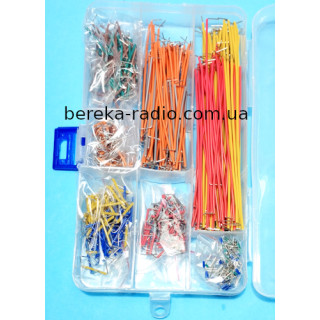 Набір різнокольорових перемичок 14 розмірів, 560 шт. в коробці