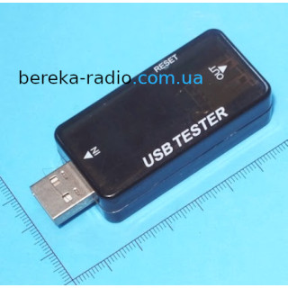 USB тестер J7-t з LCD індикатором та кнопкою (I+U+T+t), 65x25x15mm