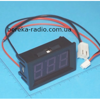 Амперметр в корпусі 0.56`` DC 0 - 100A червоний 3-х цифр. LED інд., без шунта