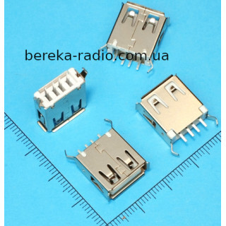 Гніздо USB тип A, монтажне, вертикальне