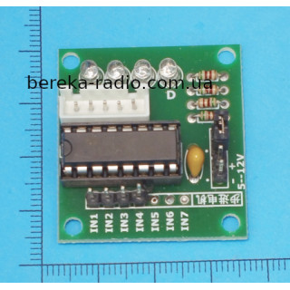 Драйвер двигуна на ULN2003 dip, 5-12V, 0.5A, 4 фази, 30x35x10mm