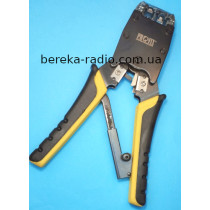 Інструмент HT-500R для обжиму 6p4c, 8p8c, з тріскачкою (RJ11, RJ12, RJ45)