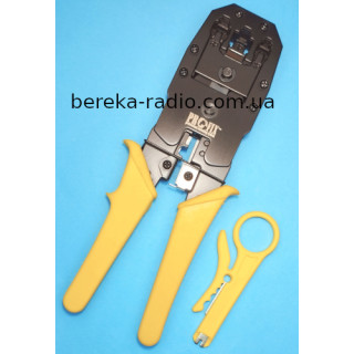 Інструмент HT-315 для обжиму 4P4C/RJ10, 6P6C/RJ12, 8P8C/RJ45 + зачищення