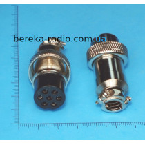 Роз`єм MIC 327 big, гніздо на кабель 7 pin, діаметр 20 mm, металевий корпус