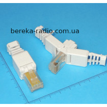 Штекер телефонний 8p8c (RJ-45), cat.-5E безінструментальний