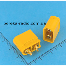 Роз`єм живлення XT60U-M (штекер 2-х контактний) Amass