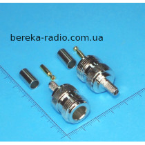 Гніздо N обтискне під кабель RG-58, латунь