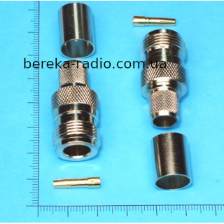 Гніздо N обтискне під кабель RG-8, латунь