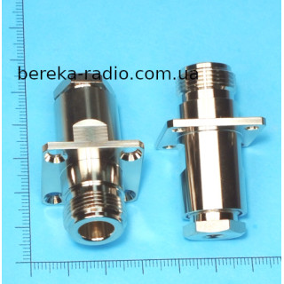 Гніздо N під кабель RG-58 з фланцем, латунь