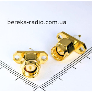 Штекер SMA монтажний з фланцем, латунь
