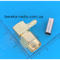 Штекер SMA обтискний під кабель RG-174, кутовий, латунь
