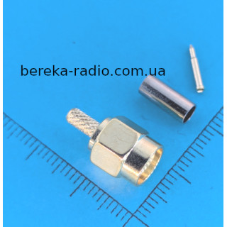 Штекер SMA обтискний під кабель RG-174, латунь