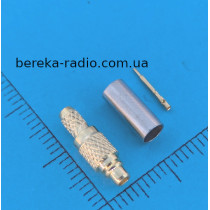 Штекер MMCX обтискний під кабель RG-174, латунь