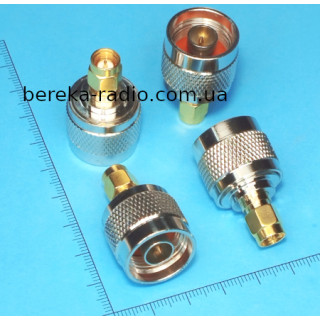 Перехідник шт. SMA - шт. N, латунь