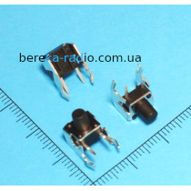 Тактова кнопка бокова 4pin 6x6x7.5mm, шток 4.0mm /China