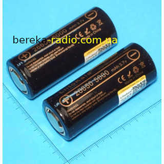 Акумулятор 3.7V, 50mAh, 26650, Li-Ion, LitoKala Lii-50A-JT, високострумовий, оригінал