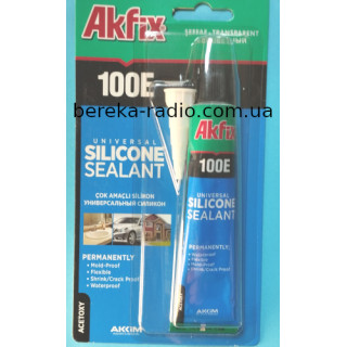 Силікон Akfix 100E прозорий, 50 мл