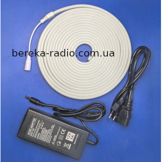 Набір неонового підсвічування 12V, 6x12, білий теплий, 5м, 2835/120, 8W/m