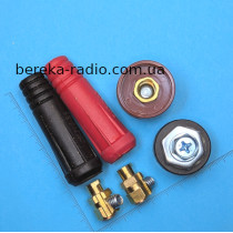 Комплект байонетних роз`ємів для зварювального апарату DKJ10-25 (9мм, 2 пари)