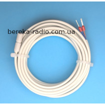 Датчик температури NTC3950 10 kOm з проводом 3 м, tmax=80*C, IP67, для теплої підлоги, білий провід