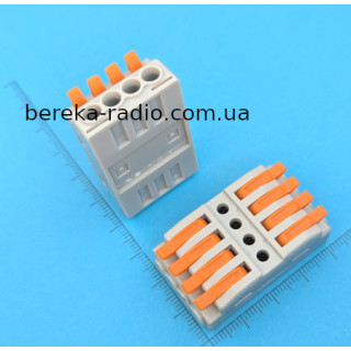 Багаторазова клема PCT-224/SPL-4 з важелями на 4 контакти, 32A, 600V, 0.08-4.0mm2