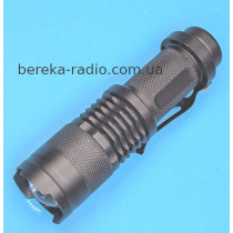 Ліхтар K11-XPE, червоне світло, 1xAA/1x14500, 1режим, zoom, затискач