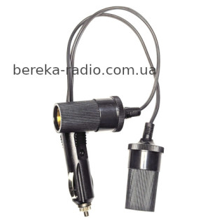 Розгалужувач шт. прикурювача - 2 гн. прикурювача з кабелем 30 см