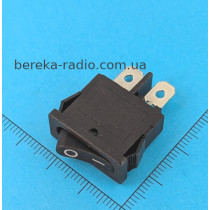 Перемикач клавішний Daier KCD1-12-101 ON-OFF, 2pin, 6A/250V, чорний