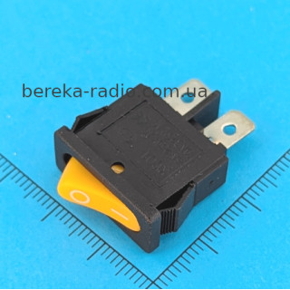 Перемикач клавішний Daier KCD1-12-101 ON-OFF, 2pin, 6A/250V,  жовтий
