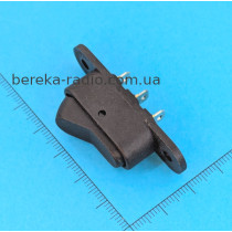 Перемикач клавішний KCD1-13-102 ON-ON, 3 pin, 6A/250V, чорний