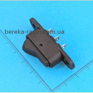 Перемикач клавішний KCD1-13-102 ON-ON, 3 pin, 6A/250V, чорний